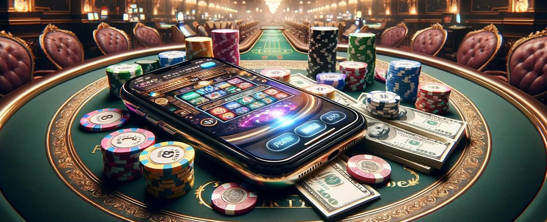 Dynamic online casino environment with neon lights, representing 8k8.com PH login and registration